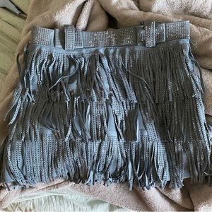 Fringe rhinestone skirt